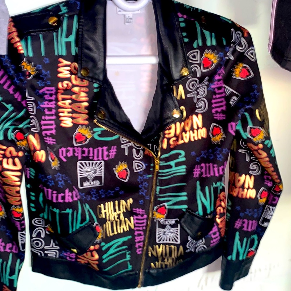 Never worn, D-Signed Disney Wicked pleather jacket
